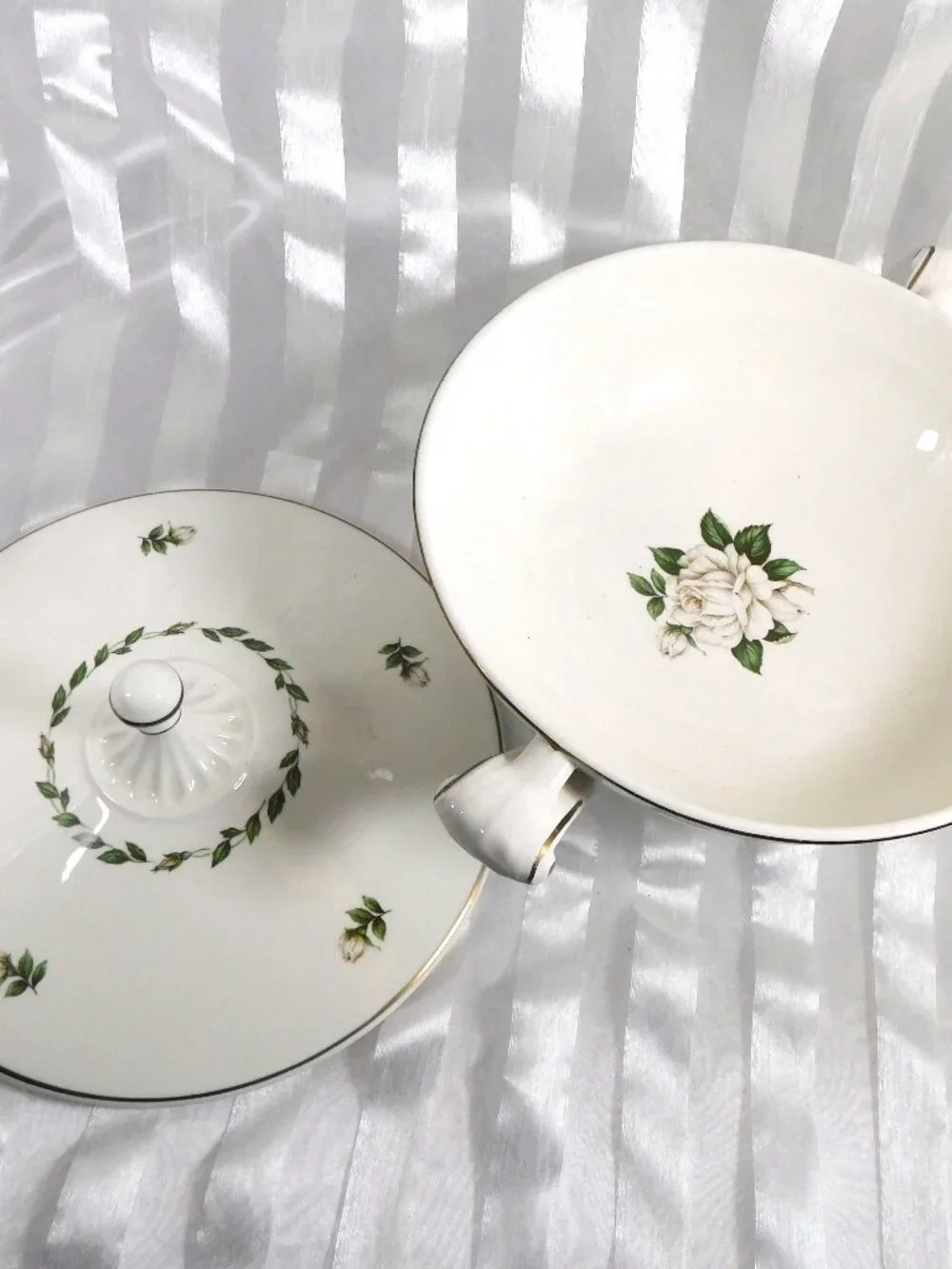Halls Round Footed Covered Vegetable Dish in Cameo Rose # 26278